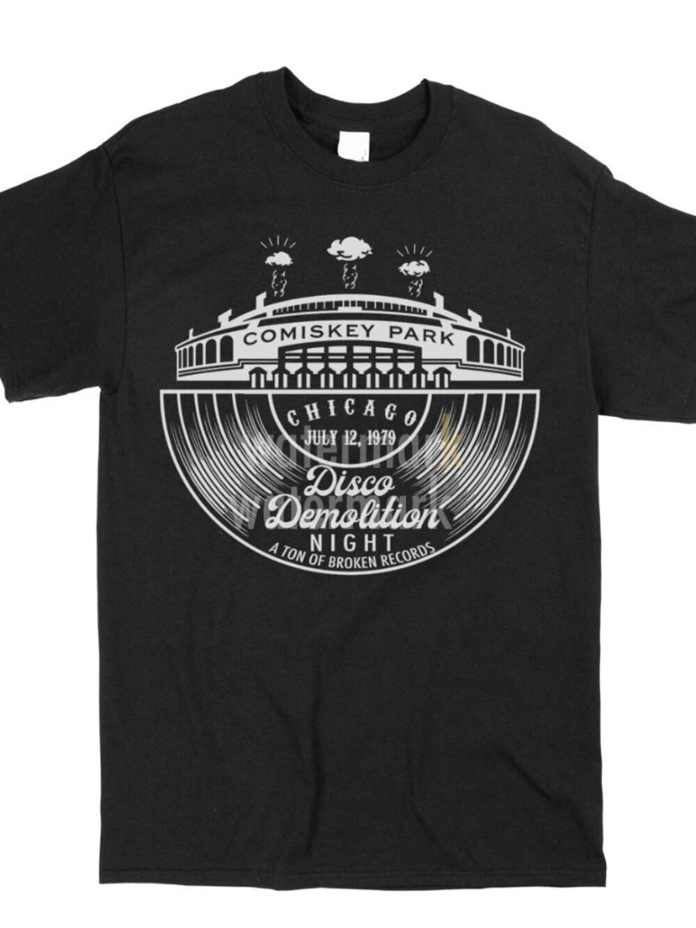 Disco Demolition Night Comiskey Park Chicago Vinyl records Shirt